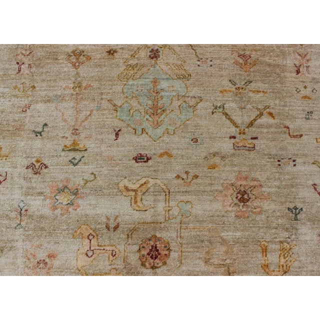 Keivan Woven Arts Angora Oushak Turkish Rug Measures: 12'2 X 14'5 For Sale - Image 4 of 12