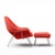 Red Eero Saarinen for Knoll Mid Century Womb Chair With Ottoman For Sale - Image 8 of 10