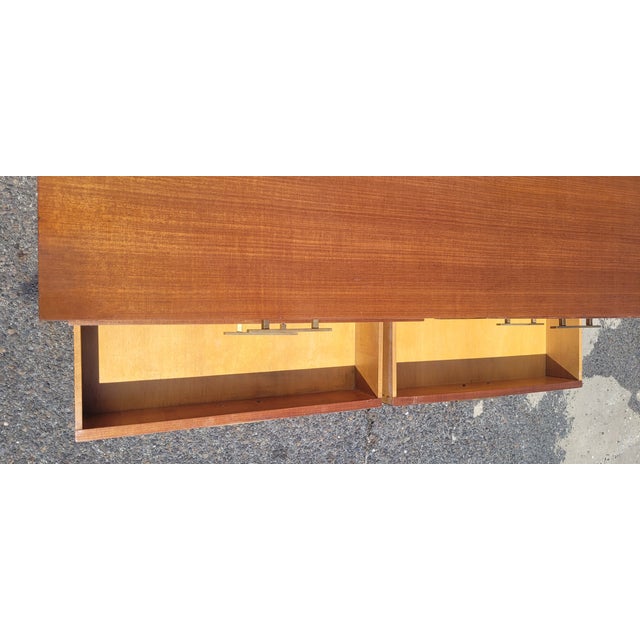 Find Mid-Century Modern 6 Drawer Low Chest Brass Legs For Sale - Image 10 of 13