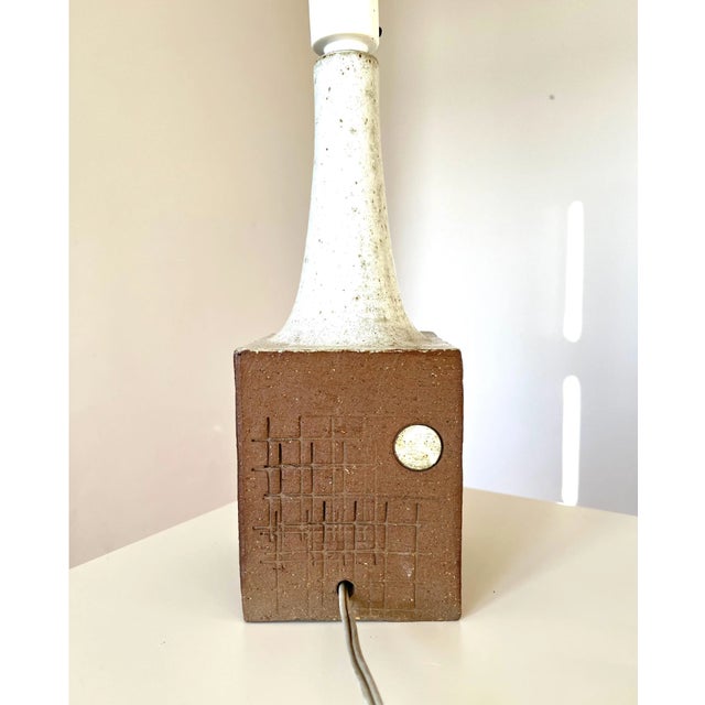 Mid-Century Modern Vintage Danish Table Lamp in Stoneware by Mette Løkke Stiil for Axella, 1970s For Sale - Image 3 of 10