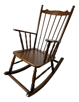 Vintage Windsor Rocking Chair in Dark Oak