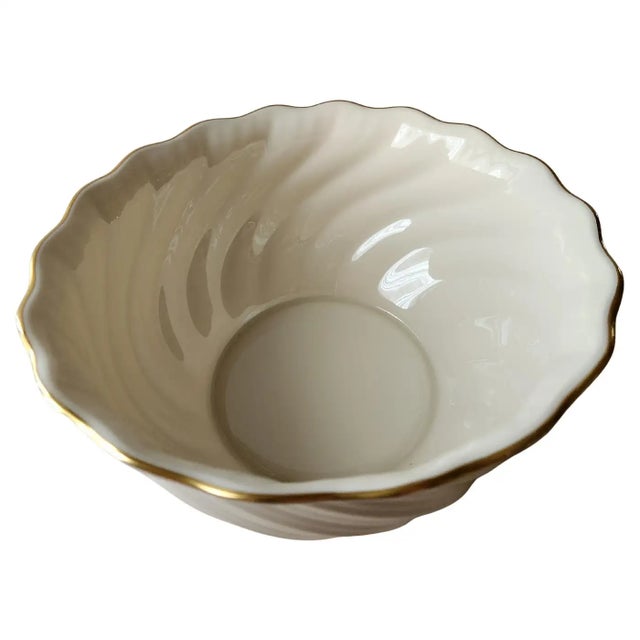 Late 20th Century Sophisticated Vegetable Bowl Gold Trim by Lenox For Sale - Image 10 of 10