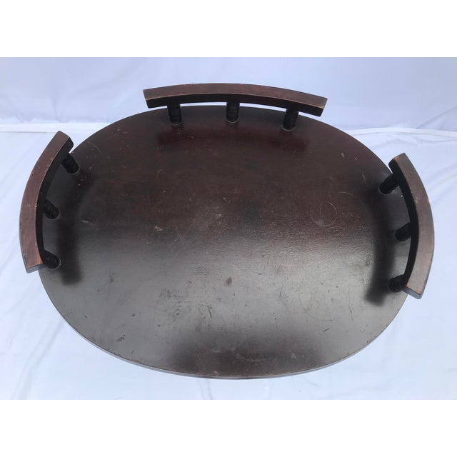 1970s Vintage 3-Tier Telephone Mahogany Table For Sale - Image 4 of 6