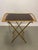 Folding side table with removable tray, gilded metal with bamboo look, the tray has a varnished wooden inlay, Italy from...