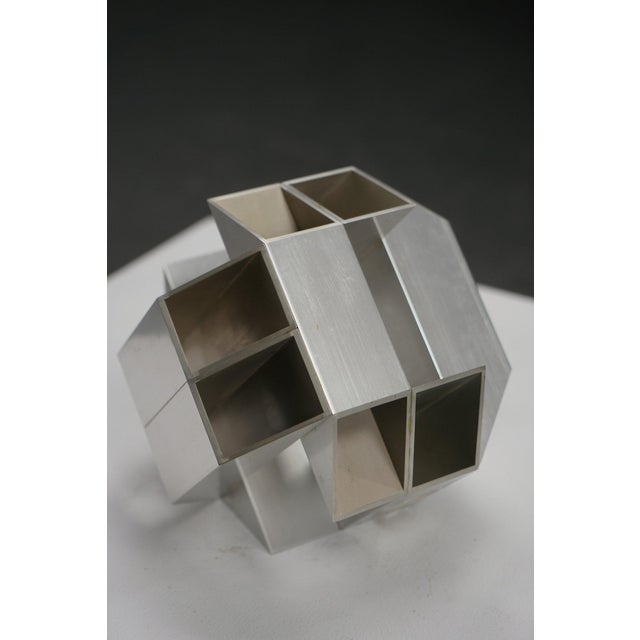 Margot Zanstra, Geometric Abstract Sculpture, 1970s, Steel For Sale - Image 11 of 15