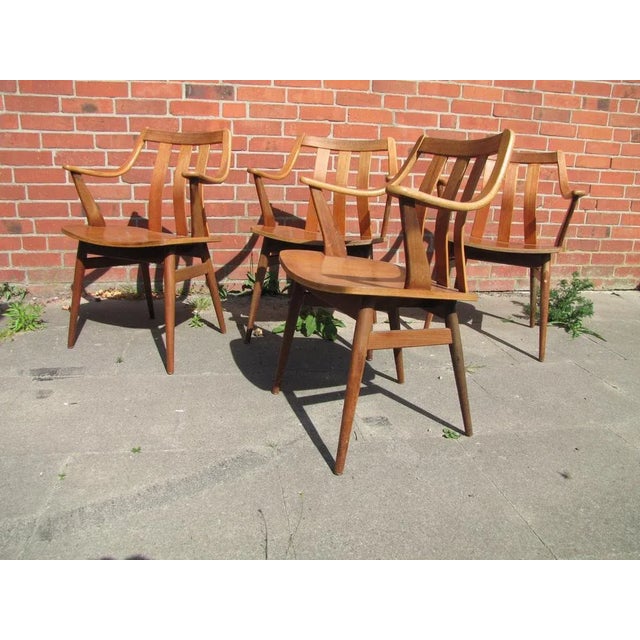 Mid-Century Teak Armchairs, 1960s, Set of 4 For Sale - Image 6 of 11