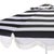 Spritely Home Lucerna 9 Ft Crank Umbrella, Black Stripe/White Pole For Sale - Image 4 of 9