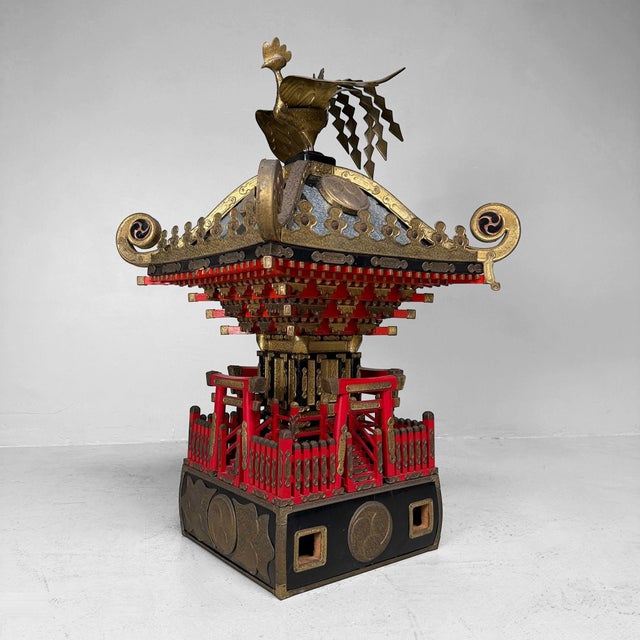 Black Japanese Mikoshi Portable Shinto Shrine, 1920s For Sale - Image 8 of 18