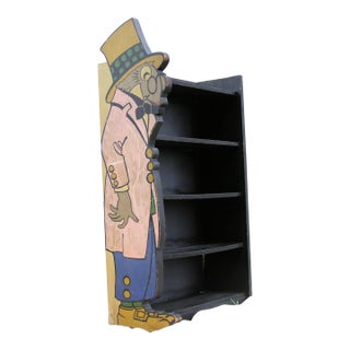 Early 20th Century Folk Art Bookcase Hand Made Uncle Wiggily or Alice in Wonderland For Sale