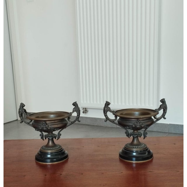 Napoleon III Bronze Cassolettes, 19th Century, Set of 2 For Sale - Image 4 of 16