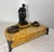 19th Century Antique French Solid Siena Marble Bronze Lorenzo De Medicis Statue Desk Inkwell For Sale - Image 5 of 18
