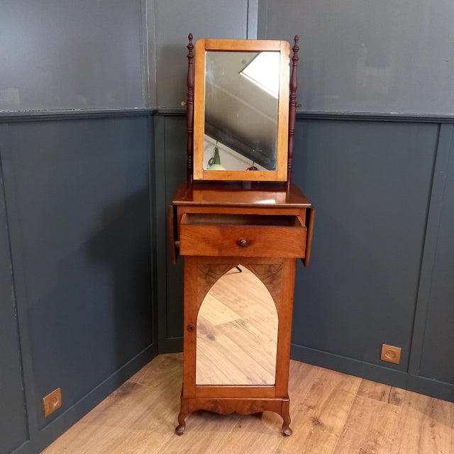 Wood Antique Bathroom Shave Cabinet, 1890s For Sale - Image 7 of 12
