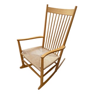 Danish Modern Hans Wegner J16 Rocking Chair for FDB Mobler For Sale