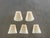 White Pristine Antique 1930s Art Deco Williamson Beardslee 5-Light Slip Shade Flush Mount For Sale - Image 8 of 14
