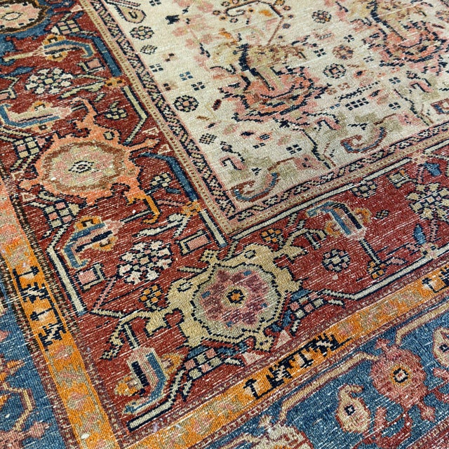 Mahal Rug with Floral Motif Exhibition Collection For Sale - Image 4 of 11