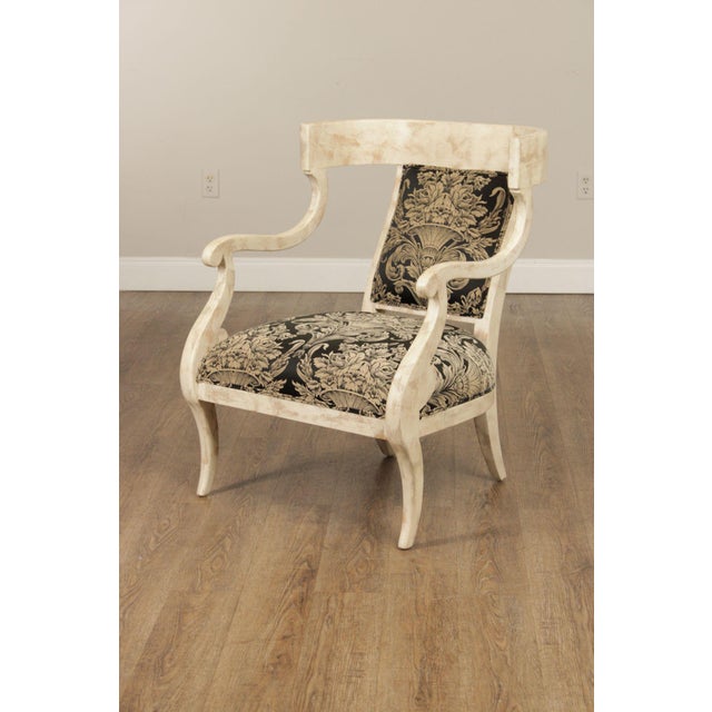 Regency Style Pair Of Painted Fauteuil Armchairs For Sale - Image 11 of 18