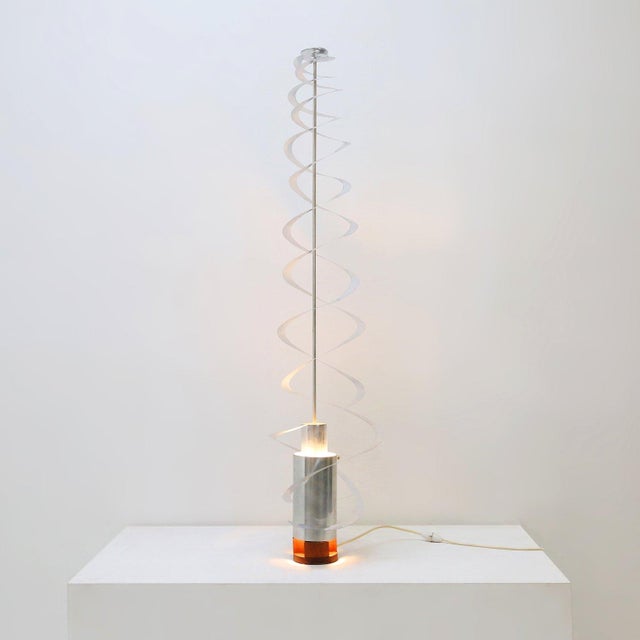Kinetic Spiral Light Sculpture by Werner Epstein, 1972 For Sale - Image 11 of 12