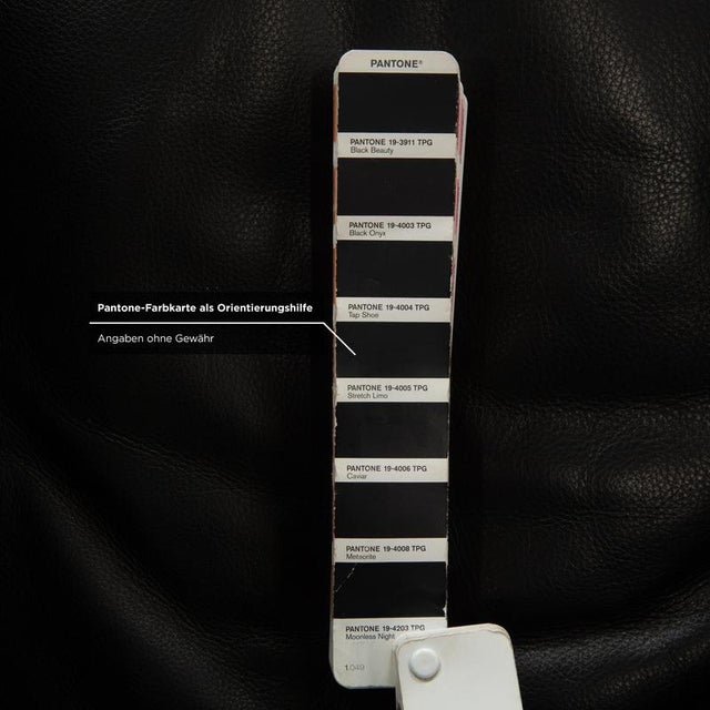 LC 2 3-Seater Sofa and Armchairs in Black Leather by Le Corbusier for Cassina, Set of 3 For Sale - Image 13 of 18