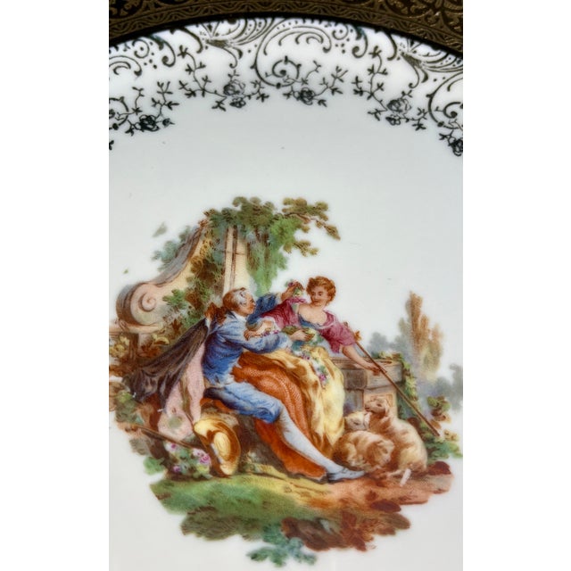 Mid 20th Century Mid 20th Century Royal Crown China 22k Gold Leaf Porcelain Plates - Set of 4 For Sale - Image 5 of 9