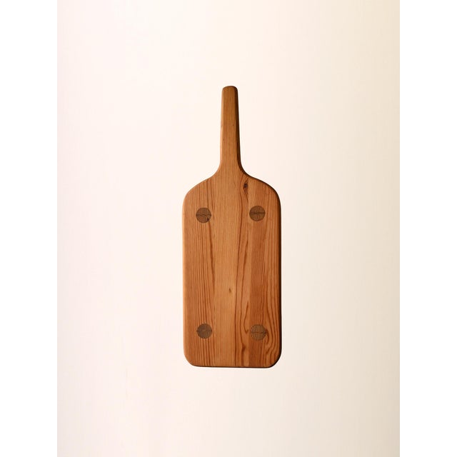 Scandinavian Stool in Larch, 1950s For Sale - Image 4 of 5