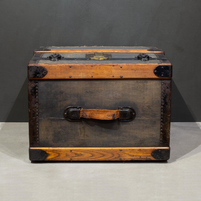 Late 19th Century 19th C. James Dooley Small Antique Travel Chest/Side Table c.1887 For Sale - Image 5 of 11