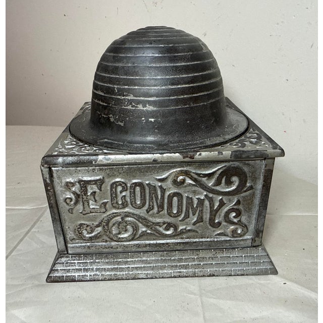 Large Antique 1892 Economy Accumulates Wealth Cast-Iron Beehive Mechanical Bank For Sale In New York - Image 6 of 16