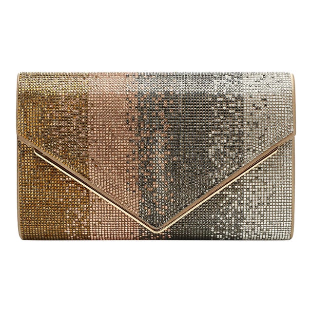 Rafe Candy Envelope Clutch in Gold and Bronze Ombre For Sale
