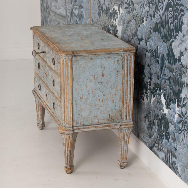 18th C. Swedish Gustavian Commode in Original Paint, Georg Haupt, Attributed For Sale - Image 11 of 18