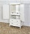 Baker Furniture Company 1970s Vintage Faux Bamboo Armoire From Baker Furniture Lacquered Off White For Sale - Image 4 of 5