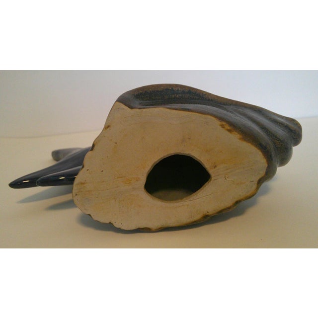 Integrated/Ceramic Pottery Fish Sculpture Brass Scale Armor Attributed to Sergio Bustamante For Sale - Image 10 of 10