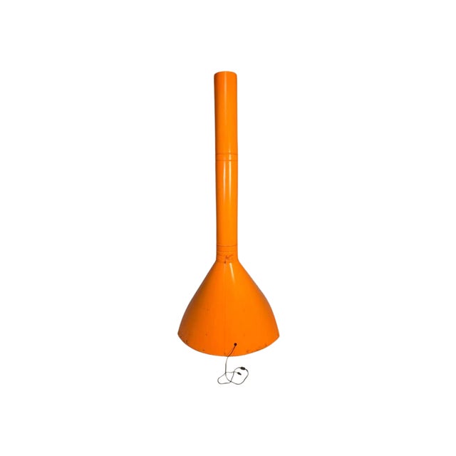 Mid-Century Modern "Malm" Style Iconic Vintage C.1970's Orange Freestanding Fireplace Indoor/Outdoor For Sale - Image 3 of 9