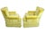 Vintage Sunshine Daffodil Yellow Velvet Lounge Chairs - A Pair For Sale - Image 4 of 13