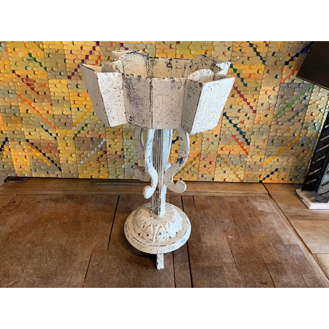 Late 20th Century Vintage Distressed Folk Art Garden Planter For Sale - Image 5 of 9