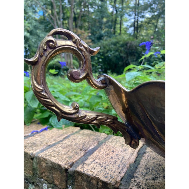 Scrolled Turkish Brass Compote for the Holiday Table For Sale In Atlanta - Image 6 of 7