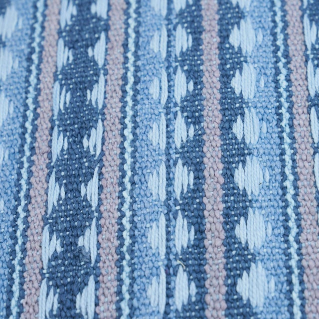 Mid-Century Modern Schumacher Tarnby Stripe Pillow in Sky For Sale - Image 3 of 6
