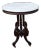 Late 19th Century Eastlake Style Walnut and Marble Tip Oval Rolling Side Table For Sale