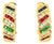 14K Yellow Gold Diamond Emerald Sapphire Ruby Hoop Earrings For Sale