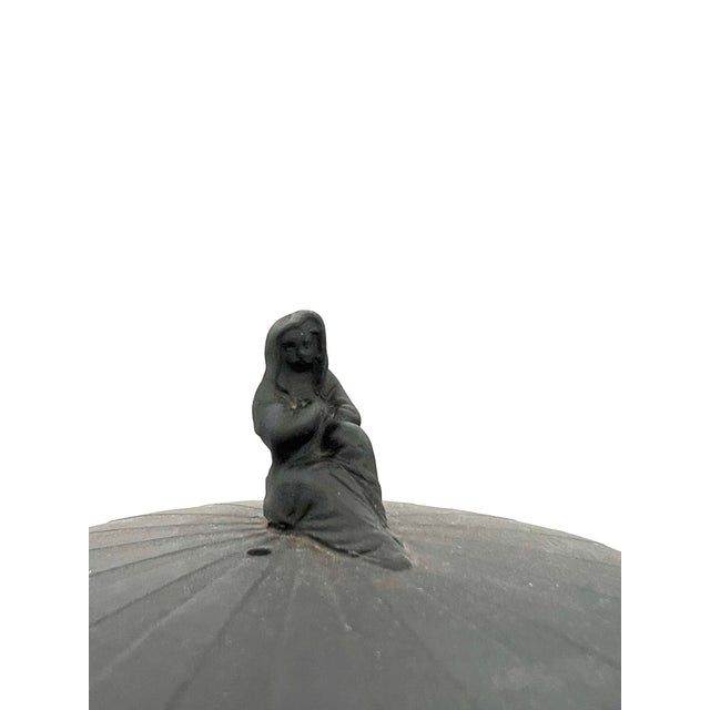 Black Stunning Antique Wedgwood Black Basalt Teapot, C. 1790-1830 With Widow Finial For Sale - Image 8 of 12