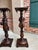 1900 - 1909 Antique French Breton Pedestal Stands Pair Carved Figural Display Brittany C1900 For Sale - Image 5 of 18