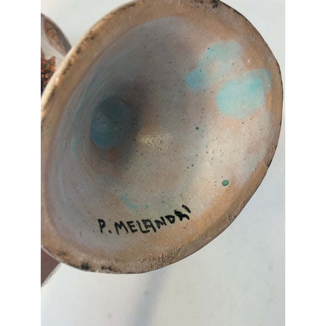 Blue Vintage Ceramic Vase by Pietro Melandri, 1950s For Sale - Image 8 of 9
