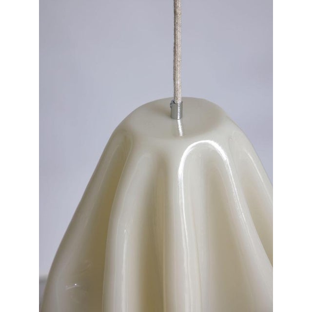Serenity Pendant Lamp in Neutral Beige Bio-Based Resin by Waves.Studio For Sale - Image 4 of 9