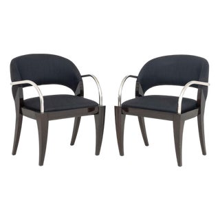 Mitchell Pickard X Brueton Willow Armchairs, Pair For Sale