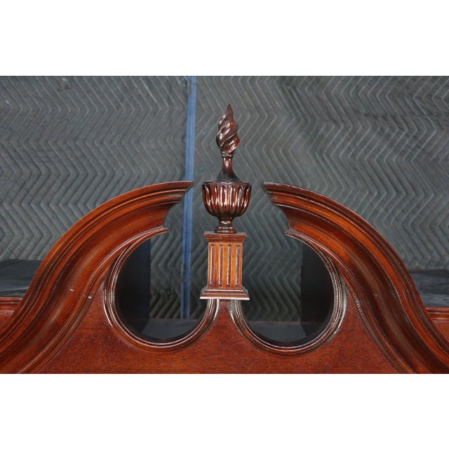 Vintage Chippendale Style Mahogany Shell & Blockfront Highboy Chest on Chest 89" For Sale - Image 13 of 18