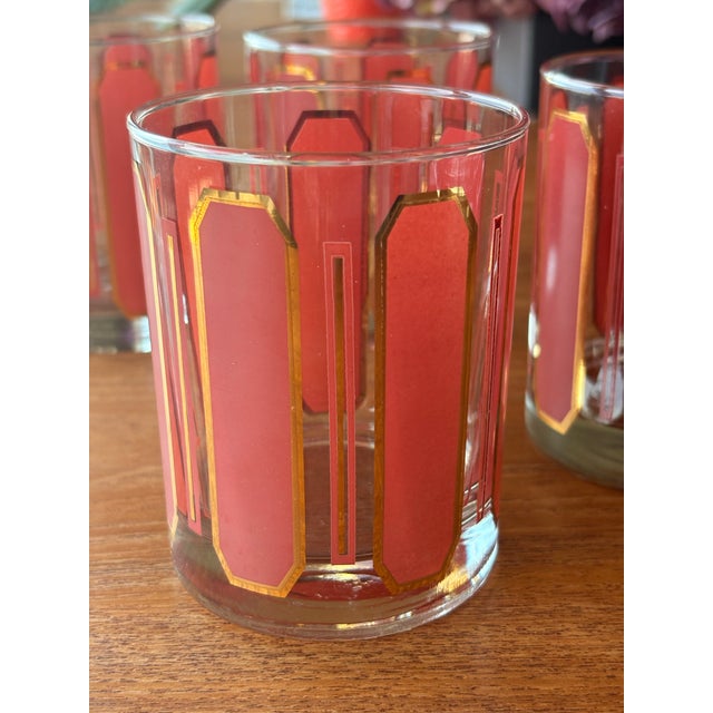 Vintage Georges Briard 22k Paneled Low Ball Glass Set of 4 For Sale - Image 10 of 10
