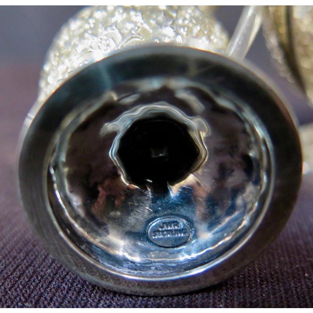 Early 20th Century Early 20th Century JWR Miniature Decorated Sterling Sugar & Creamer - A Pair For Sale - Image 5 of 9