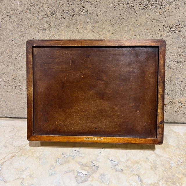 Hollywood Regency Mark Cross Luxurious Vintage Wood Box Italy For Sale - Image 10 of 13