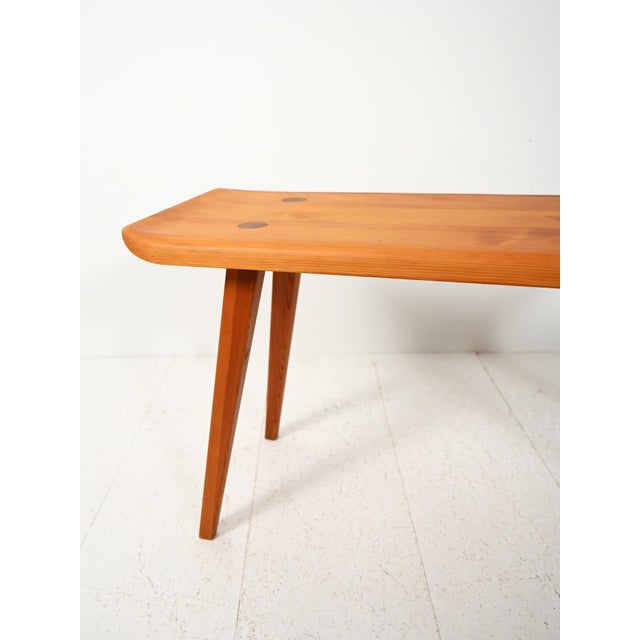 Wood Visingsö Bench in Malmsten Pine by Carl Malmsten, 1960s For Sale - Image 7 of 10