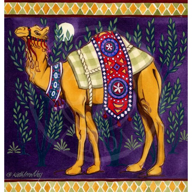 Matted Camel L original painting. These originals are artist samples, color trials from the development of my Global...
