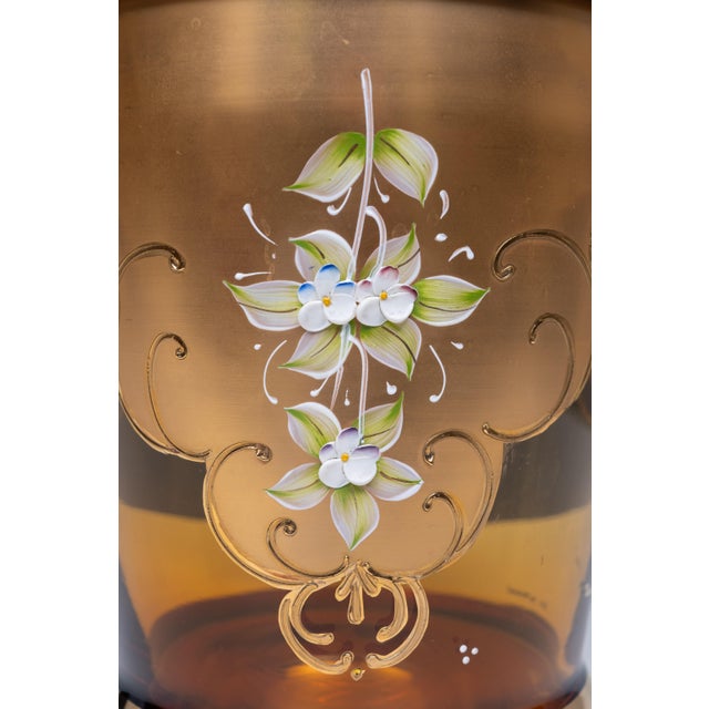 Mid-Century Modern Murano Gold Decorated Glass Ice Bucket, Italy, 1950 For Sale - Image 3 of 14