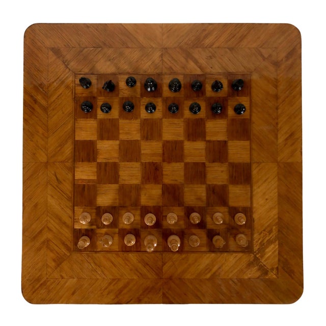 Vintage Marquetry Game Table, 1920s For Sale - Image 6 of 10